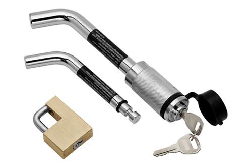 Tow ready 63249 - combo lock set w 1/2" bent pins, adjustable brass coupler lock