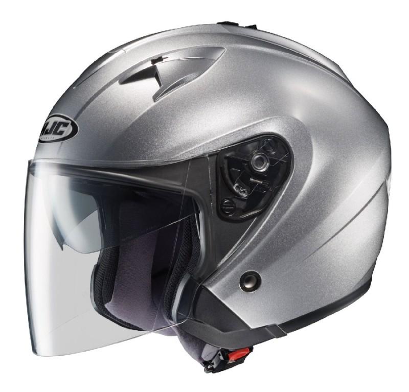 Hjc is-33 open face is33 silver large motorcycle helmet new lrg lg l