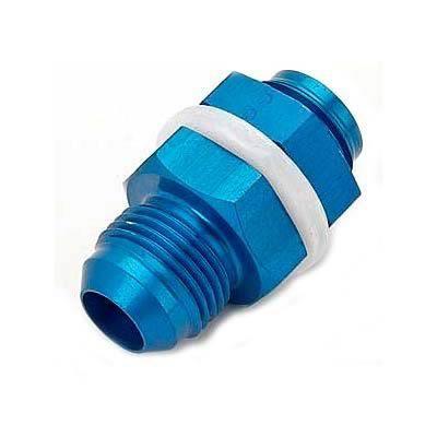 Jaz fuel cell fitting fast flow male -10an to male -10an straight aluminum blue
