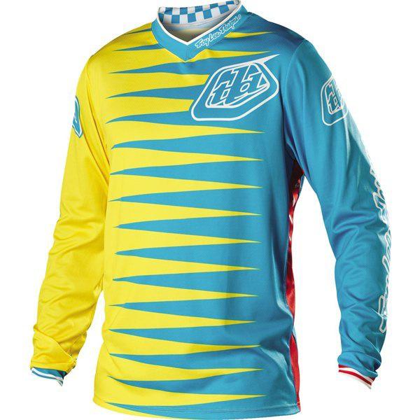 Blue/yellow xl troy lee designs gp joker youth jersey 2014 model