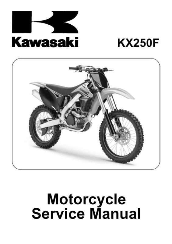 Kawasaki kx250 kx250f kx 250 f kx250w9f shop service repair manual 2009 09 cd