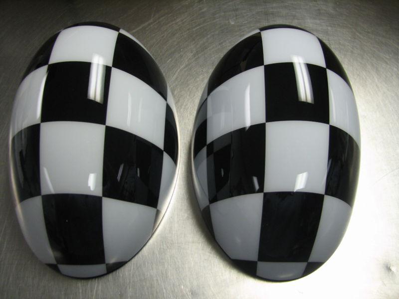 Mini cooper r60 countryman checkered mirror caps set non power folding oem
