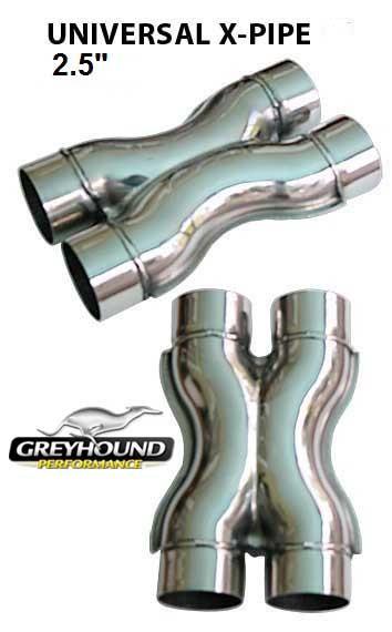 Gp universal crossover x pipe pipes polished stainless steel 2.5"