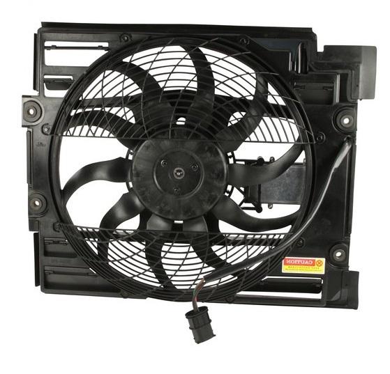 Bmw e39 525i 530i auxiliary fan assembly with shroud aftermarket 64 54 6 921 395