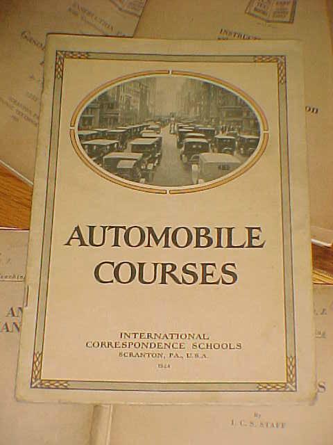 1924 ics automobile theory and repair training correspondance school set