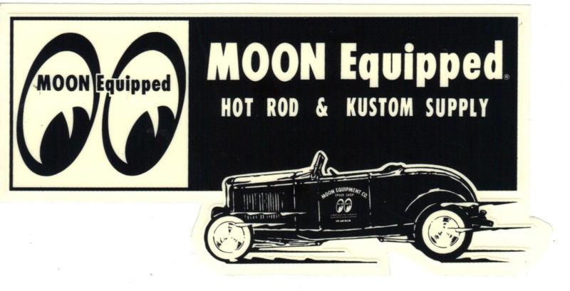 Moon supply decal rat hot rod custom gasser drag racing nhra scta 1932 ford car