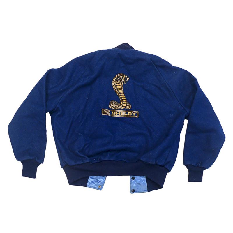 Used shelby cobra jacket letterman reversible blue medium men's 