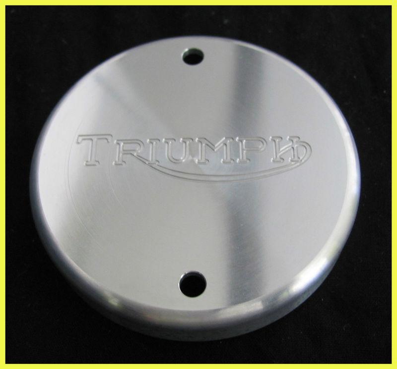 'triumph' laser cut logo alloy points cover for 500, 650, 750 twins pn# tbs-073