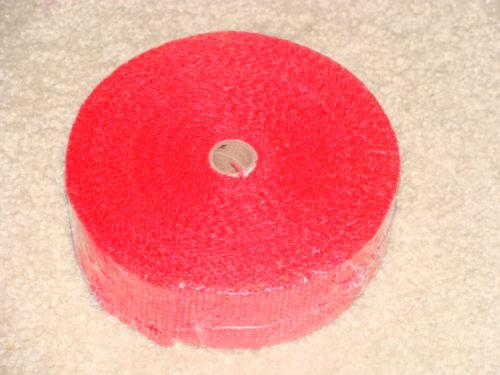 Two rolls of xpw red 2" x 25' exhaust pipe/header wrap motorcycle/harley/bobber