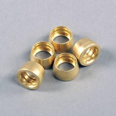 Aeroquip fittings replacement sleeves for teflon fittings -6 an brass set of 5