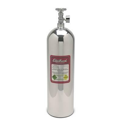 Edelbrock 72331 nitrous bottle 15 lbs. aluminum silver kit