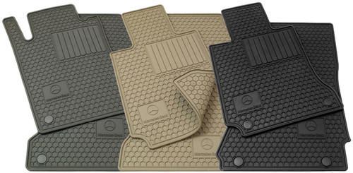 Genuine mercedes clk factory oem rubber floor mats 03-09 grey all weather benz