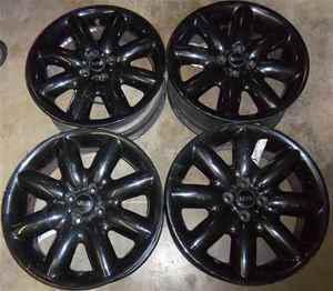 2003 bmw mini cooper set of 17" black wheels oem lkq