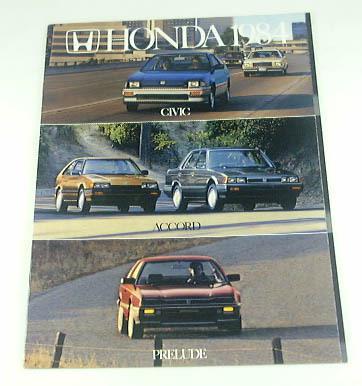 1984 84 honda brochure civic accord prelude