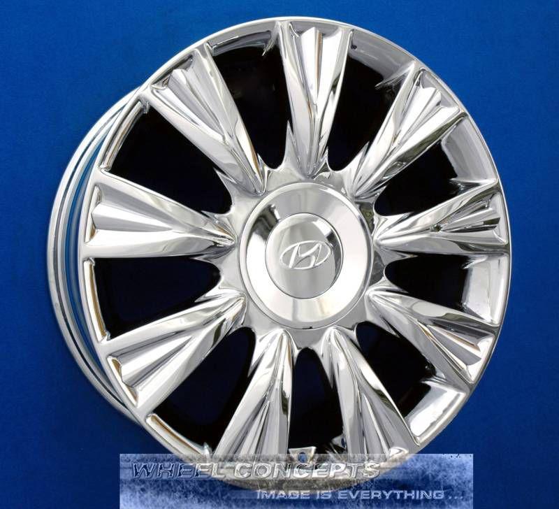 Hyundai genesis 18 inch chrome wheel exchange oem rims