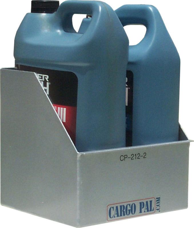 Cargopal cp212 holds two 1gallon jugs for race trailers, shops powdercoated grey