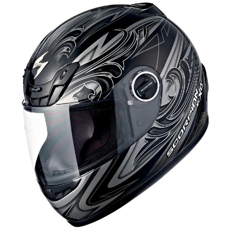 New mens scorpion exo 400 synergy silver full face motorcycle helmet md medium