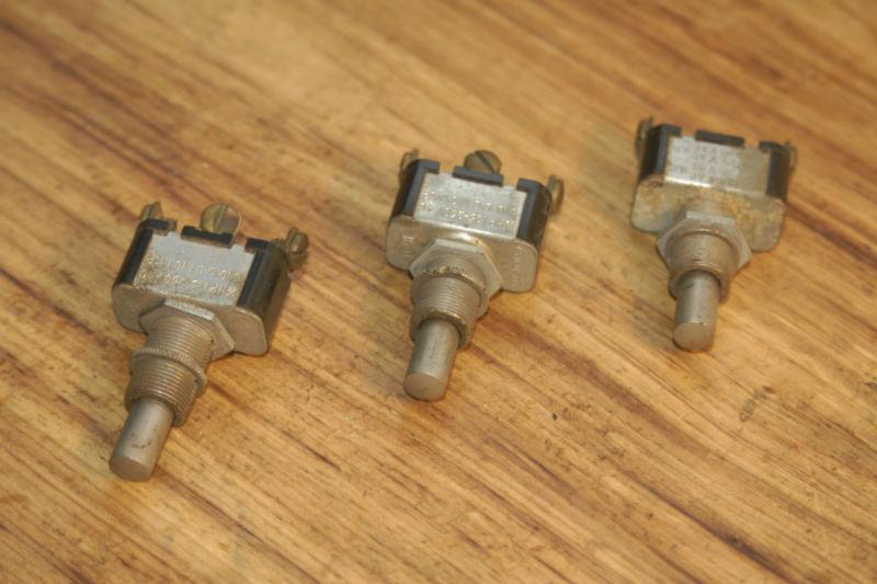 3 piece set lot on/off/on toggle push in switch uno lab 1/8 hp 125-250 vac used 