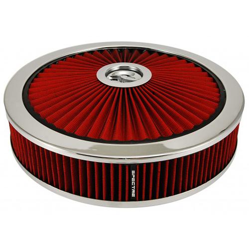 Spectre 47622 filter top 14" air cleaner assembly red extraflow