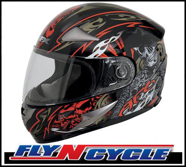Afx fx-90 red shade medium full face motorcycle helmet dot ece
