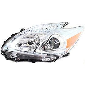 Toyota prius 10-10 head lamp lh, assembly, w/o bulb