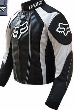 Motorcycle motor racing leather textile jacket fox new size m l xl xxl