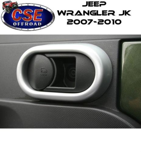 11151.20 rugged ridge silver door handle trim jeep wrangler jk 07-10