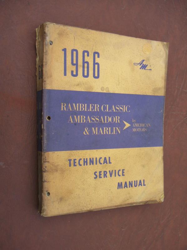 Oem 1966 rambler factory technical shop manual classic ambassador marlin amc