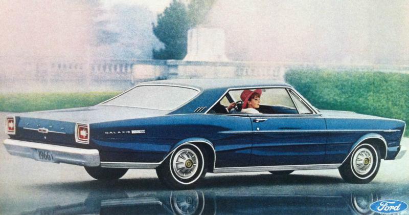 1966 ford galaxie 500 xl tape fomoc large car ad poster/print/gift 1965 1967
