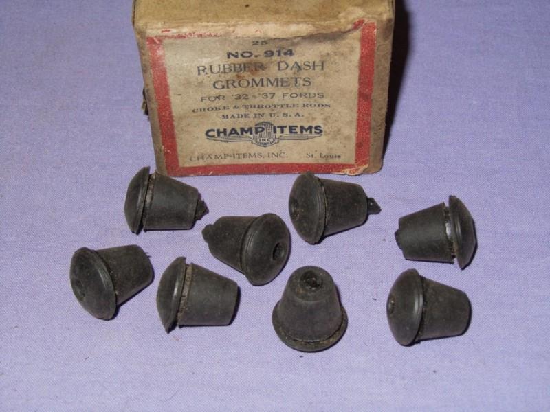 New 1932-37 ford dash choke & throttle rod grommet lot of 8 pieces