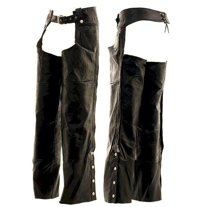 Leather motorcycle chaps from hawg hides, a brand you can trust, fully lined