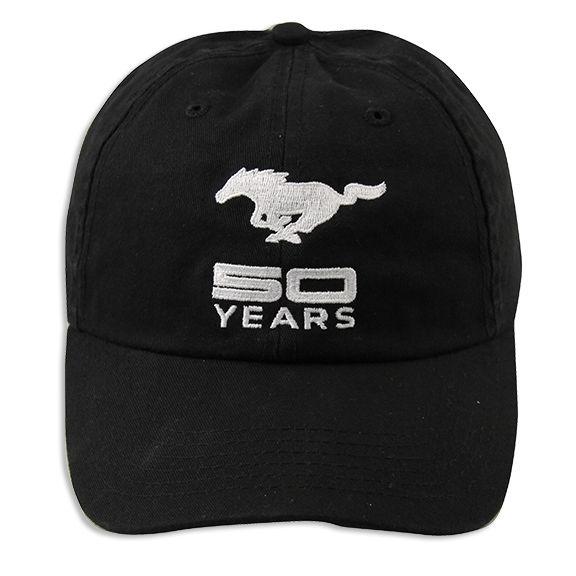 Brand new black ford mustang 50th anniversary twill hat/cap!