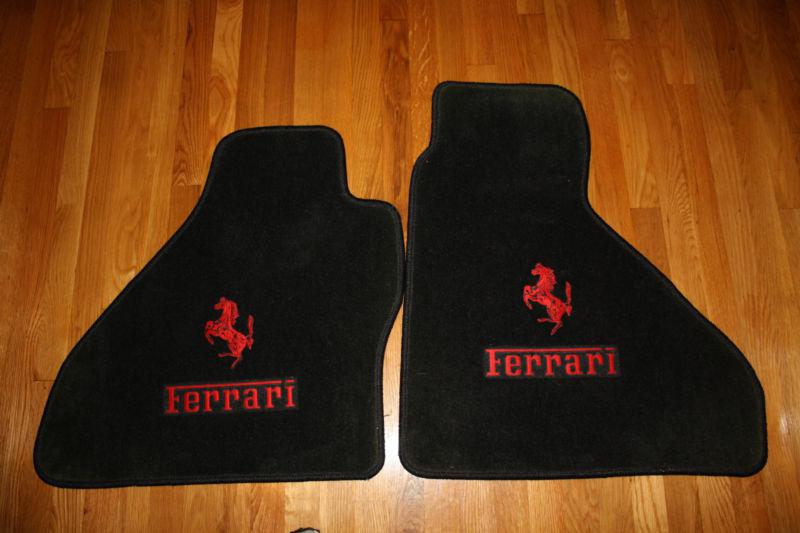 Ferrari testarossa custom floor mats with prancing horse and ferrari embroidered