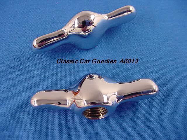 1933-1935 ford windshield chrome wing nuts (2) 1934 1935