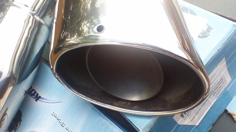 Kool vue silver tone metal exhaust pipe silencer tail muffler tip 
