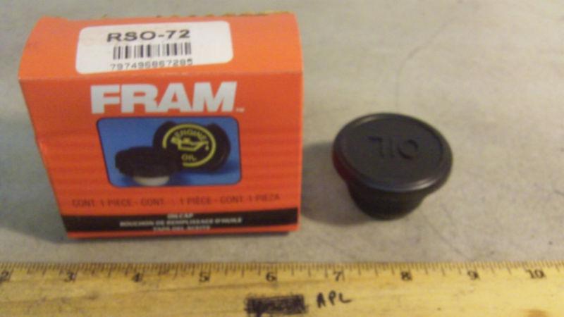 Fram rso-72 engine oil filler cap (fits many 1971-1996 isuzu and gm cars)