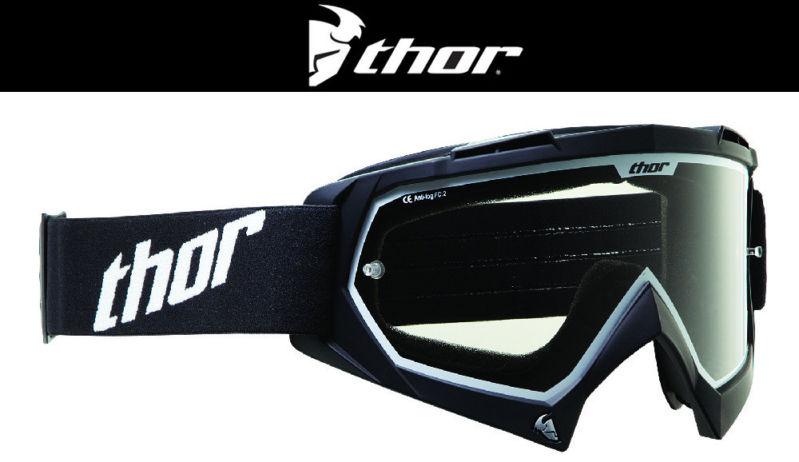 Thor enemy solid black dirt bike goggles motocross mx atv gogges googles 2014