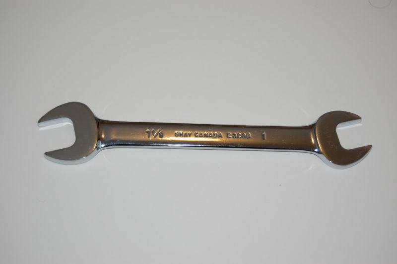 Gray tools sae mirror chrome open end wrench 1 1/8" x 1" x 12"
