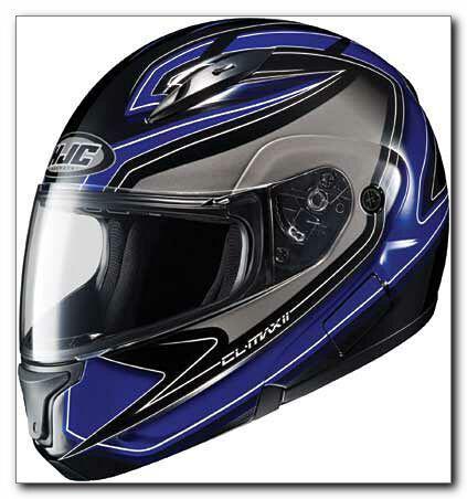 Hjc cl-max 2 modular blue tooth ready zader street helmet adult large blue black