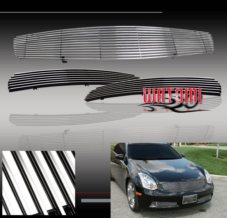03-06 infiniti g35 2dr billet grill grille combo 04 05