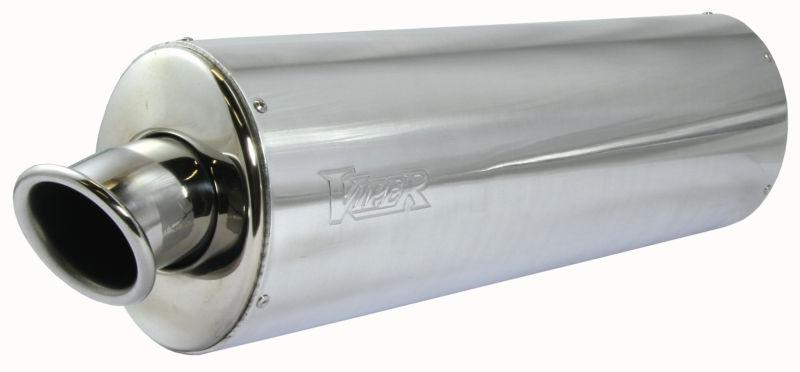 Viper aluminum oval kawasaki zx-7r 96-04 bolt-on exhaust pipe canister ninja