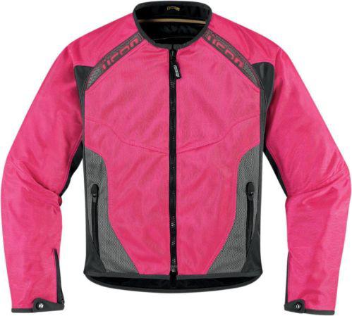 Icon womens anthem mesh motorcycle jacket pink x-large 2822-0512