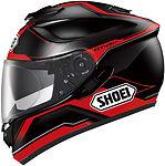 New shoei gt-air full-face journey tc-1 adult helmet, black/red, med/md