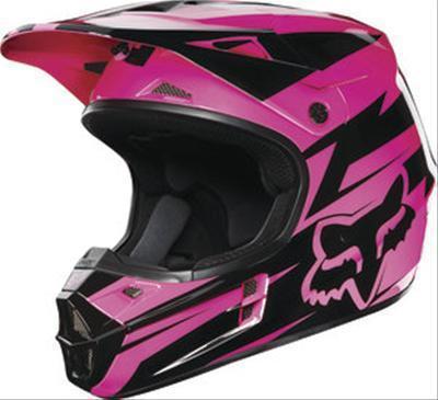 Fox racing 2013 v1 costa helmet x-large gloss black/pink snell m2010