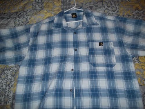 Lowrider brand plaid print button short sleeve shirt size x-large preowned n/r