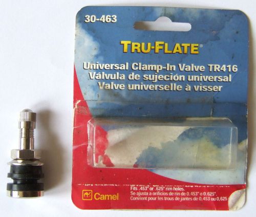 Tru-flate universal clamp-in valve stem  pn 30-463 - new in packaging
