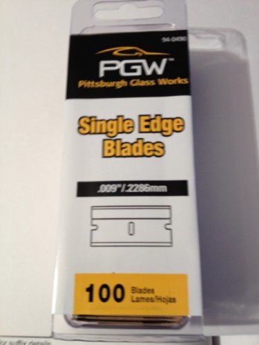 Pgw 100 pack single edge razor blades .009