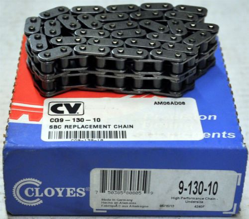 Cloyes gears 9-130-10 true roller timing chain double roller sb chevy -.010&#034;