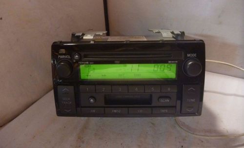 02 03 04 toyota camry 16823 radio single cd cassette player 86120-aa040 kx10129