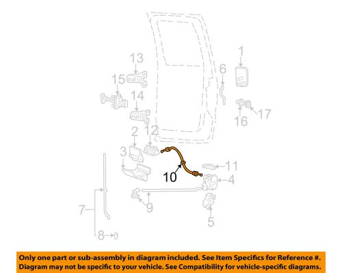 Ford oem f-250 super duty lock hardware-rear door-cable assembly f81z26266a46aa